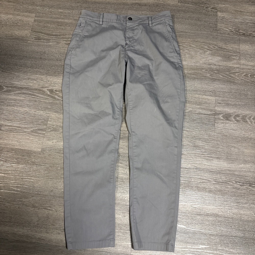 Birddogs Chino Pants Mens 32x28 Gray Tapered Lined Stretch Casual Activewear